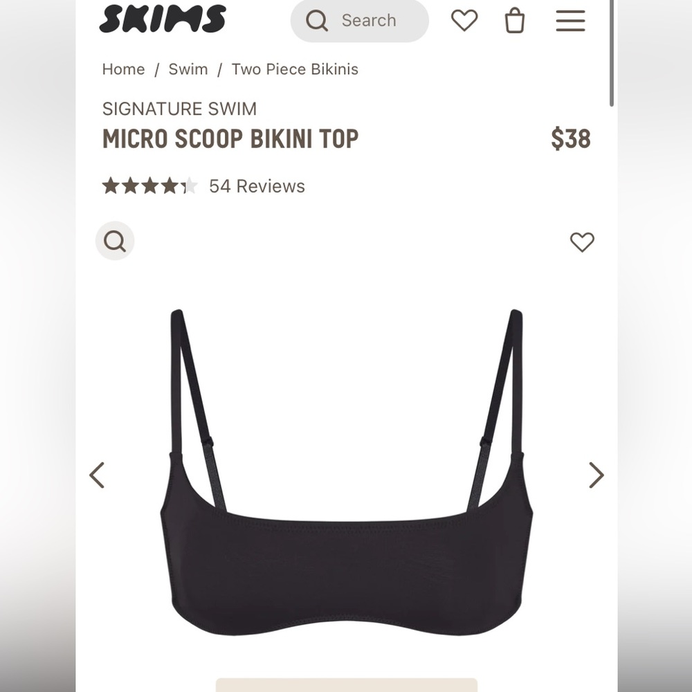 skims micro scoop bikini top